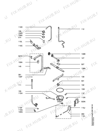 Взрыв-схема посудомоечной машины Privileg 90650,1097 - Схема узла Hydraulic System 272